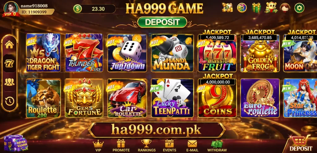 ha999 game APK casino deposit procedure